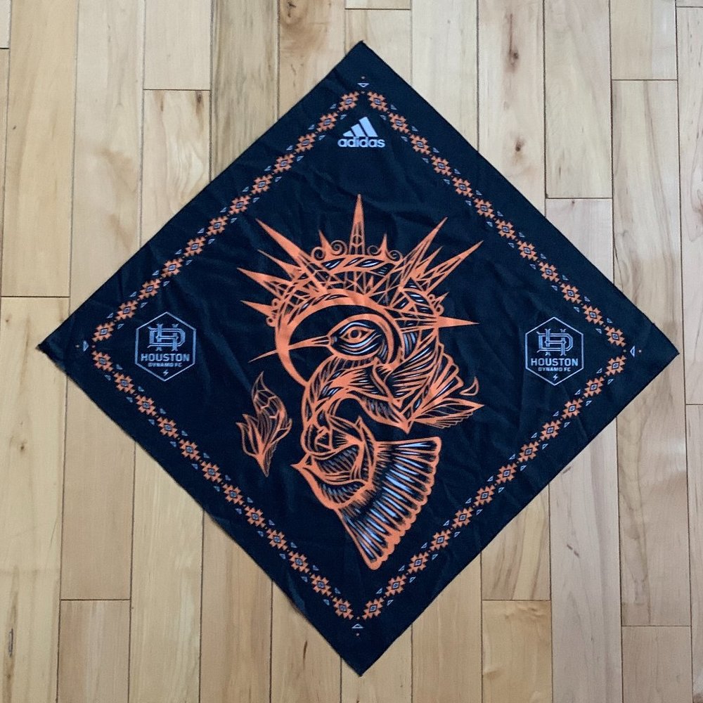 NEW Houston Dynamo FC Black Bandana Size 21 x 21 inch